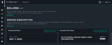 Invoices and settings